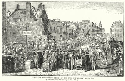Pose de la première pierre de la nouvelle université, 16 novembre 1789 - English School